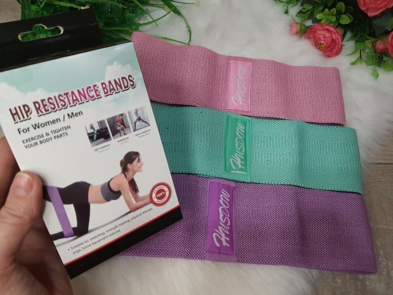 Набір тканинних фітнес-гумок Luting Hip resistance bands 3 штуки TV253 фото
