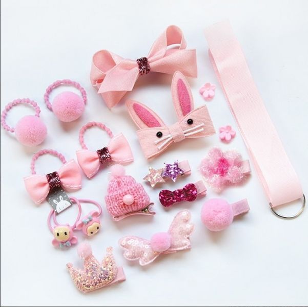 Дитячий подарунковий набір шпильок Happy Every Day Рожевий 18 шт. Every Day 18 фото
