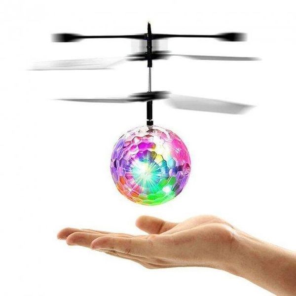 Летающий шар вертолет Flying Ball JM-888 с подсветкой и сенсорным управлением для детей Прозрачный 888 фото