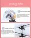 Летающий шар вертолет Flying Ball JM-888 с подсветкой и сенсорным управлением для детей Прозрачный 888 фото 5