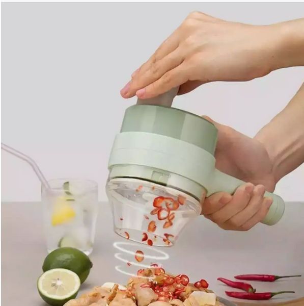 Ручной электрический резак для овощей 4 в 1 Food Chopper Catling мультислайсер VEN0589 фото