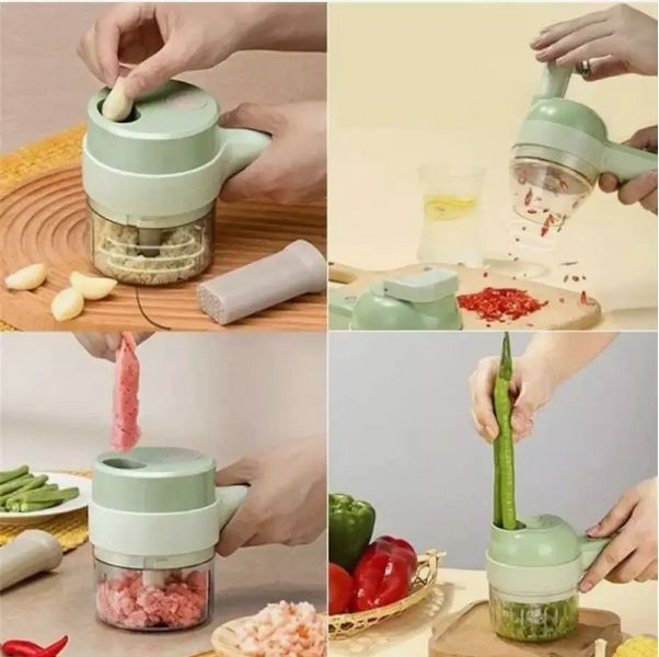 Ручной электрический резак для овощей 4 в 1 Food Chopper Catling мультислайсер VEN0589 фото