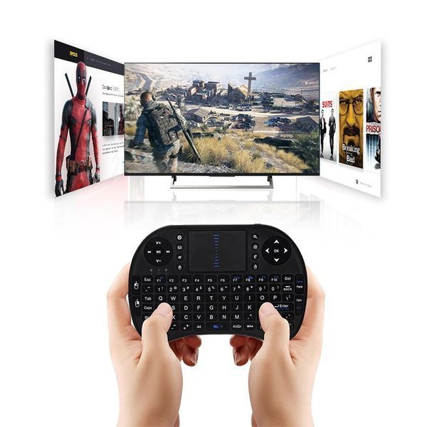 Мини клавиатура для Smart TV с подсветкой UKC i8 + touch с тачпадом USB VEN22 фото