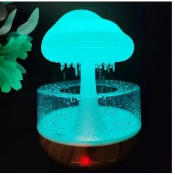 Нічник-зволожувач з ефектом дощу Cloud Rain Humidifier (24) VEN-0827 фото