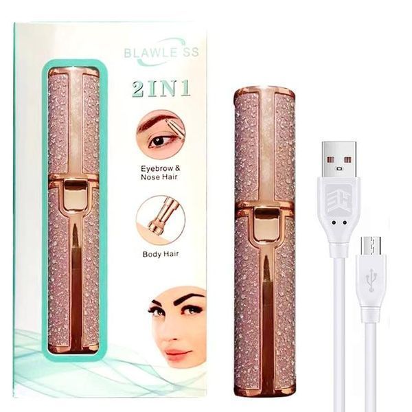 Тример для брів 2 в 1 Blawless, акумуляторний, з USB-зарядкою і змінною різальною головкою (200) VEN0143 фото