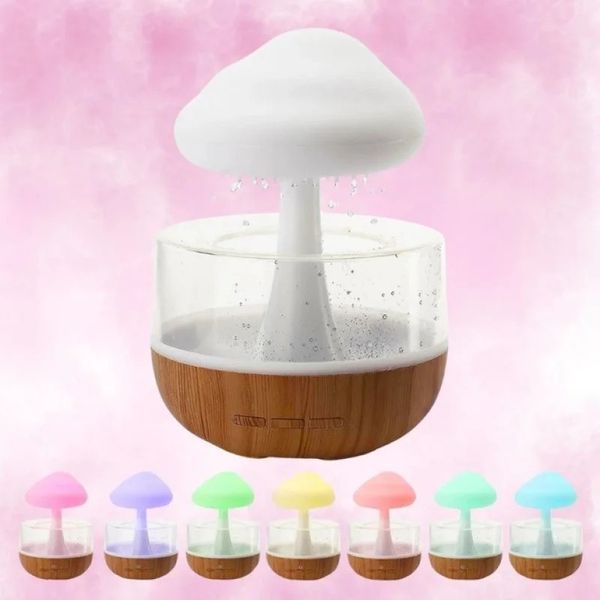 Нічник-зволожувач з ефектом дощу Cloud Rain Humidifier (24) VEN-0827 фото