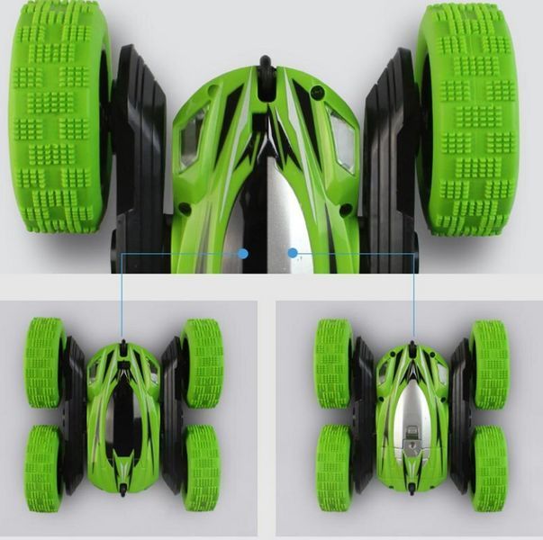 Машинка перевертыш вездеход трюковая на радиоуправлении ydjia stunt car d828 green C3 фото