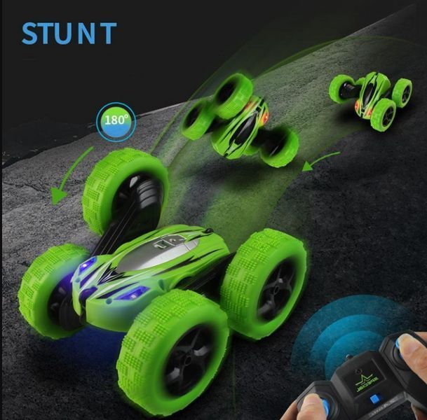Машинка перевертыш вездеход трюковая на радиоуправлении ydjia stunt car d828 green C3 фото