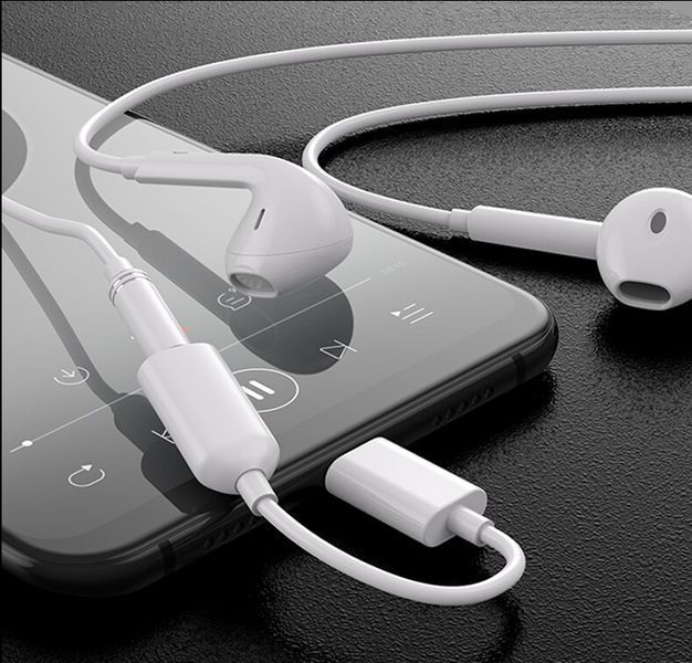 Кабель для навушників S з роз'ємом типу C 3,5, USB C на 3,5 мм AUX, адаптер для навушників Jack J-002 (Білий) TV332 фото