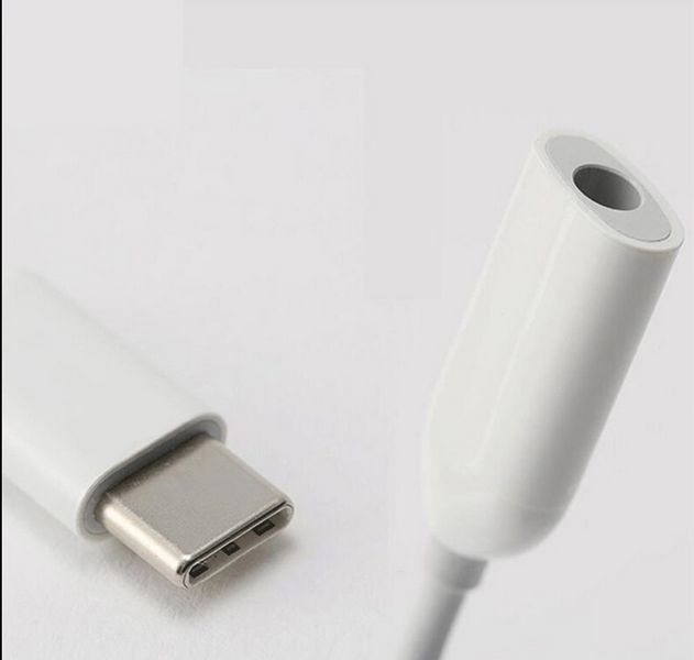 Кабель для навушників S з роз'ємом типу C 3,5, USB C на 3,5 мм AUX, адаптер для навушників Jack J-002 (Білий) TV332 фото