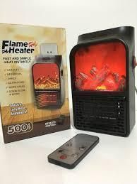 Портативний обігрівач з LCD-ДИСПЛЕЄМ і імітацією каміна FLAME HEATER JIEJIA, обігрівач-камін з пультом A101 фото
