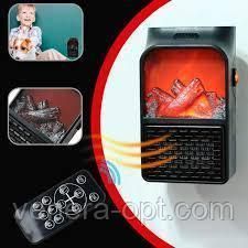 Портативний обігрівач з LCD-ДИСПЛЕЄМ і імітацією каміна FLAME HEATER JIEJIA, обігрівач-камін з пультом A101 фото