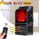 Портативний обігрівач з LCD-ДИСПЛЕЄМ і імітацією каміна FLAME HEATER JIEJIA, обігрівач-камін з пультом A101 фото 2