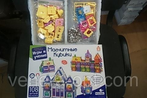 Магнітний конструктор "Магнітні кубики" 108 деталей 579 фото