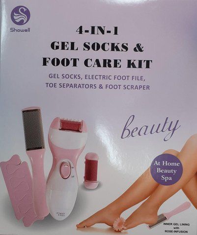 Пемза электрическая беспроводная c фрезером для ухода за ногами 4-в-1 socks & foot BR00077 VEN77 фото