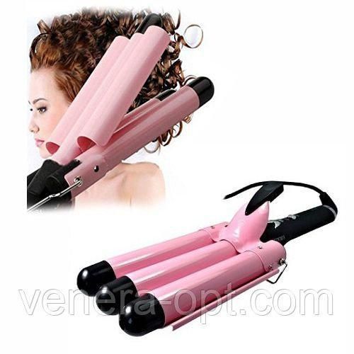 Тройная плойка для создания волн (Professional Hairdressing JUNJUN ELECTRICAL JJ-928) 3490 фото