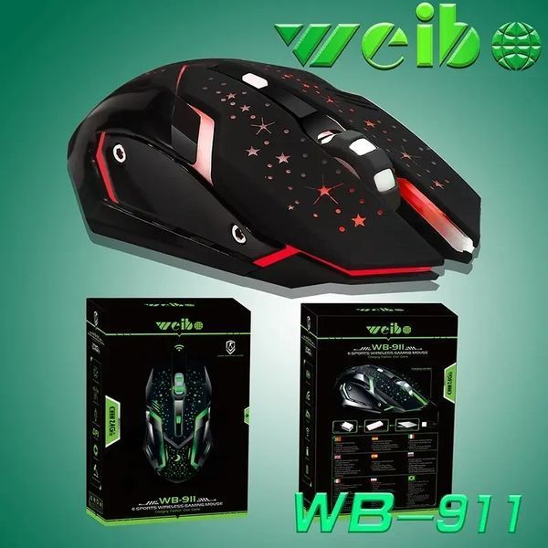 Ігрова мишка для геймерів Weibo WB-911 бездротова з rgb-підсвіткою VEN273 фото
