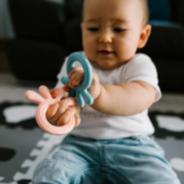 Дитячий силіконовий прорізувач для зубів Babyono "Восьминіг" Рожевий (826/01) (SB) 15639 фото