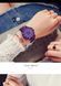 Женские часы Flower Diamond с вращающимся циферблатом фиолетовые и каучуковым ремнем на магнитной застежке W8 фото 3