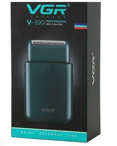 Електробритва VGR Professional Men's Shaver V-390 Green &mdash; стильна та зручна бритва для професійного (80) VEN0113 фото