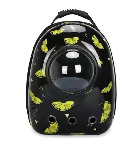 Космический рюкзак для переноски домашних животных CosmoPet с иллюминатором. Черный лимон DG22BL фото