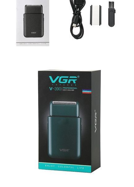 Электробритва VGR Professional Men's Shaver V-390 Green - стильная и удобная бритва для профессионального (80) VEN0113 фото