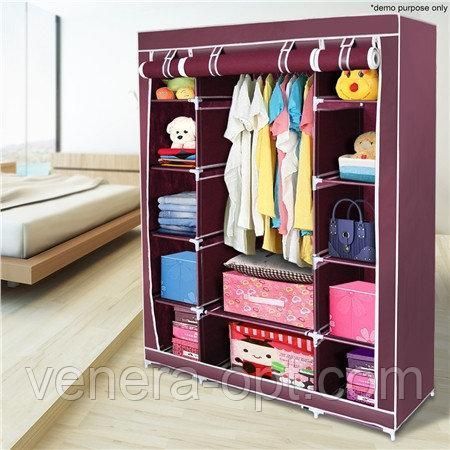 Складной каркасный тканевый шкаф Storage Wardrobe 38105 фото