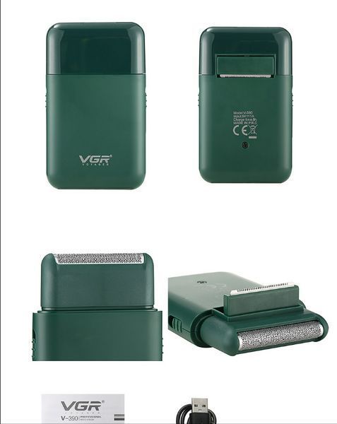 Электробритва VGR Professional Men's Shaver V-390 Green - стильная и удобная бритва для профессионального (80) VEN0113 фото