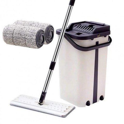 Швабра з віджиманням Scratch Cleaning Mop Миюча для прибирання і миття підлоги Бежевий TV141 фото