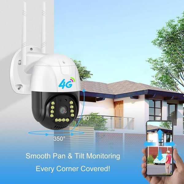 Наружная камера видеонаблюдения 4G C15X-Н-4G V380 Pro 1080p Cloud 4x Zoom Ip66 Программа - v380 pro (30) 4GВ фото