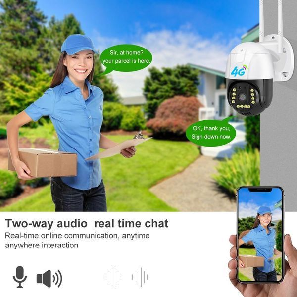 Наружная камера видеонаблюдения 4G C15X-Н-4G V380 Pro 1080p Cloud 4x Zoom Ip66 Программа - v380 pro (30) 4GВ фото