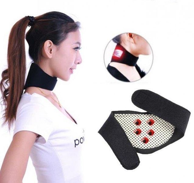 Турмалиновый шейный бандаж с магнитами SUNROZ Self Heating Neck Guard Band TV814 фото