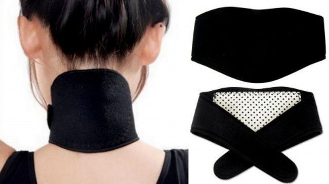 Турмалиновый шейный бандаж с магнитами SUNROZ Self Heating Neck Guard Band TV814 фото
