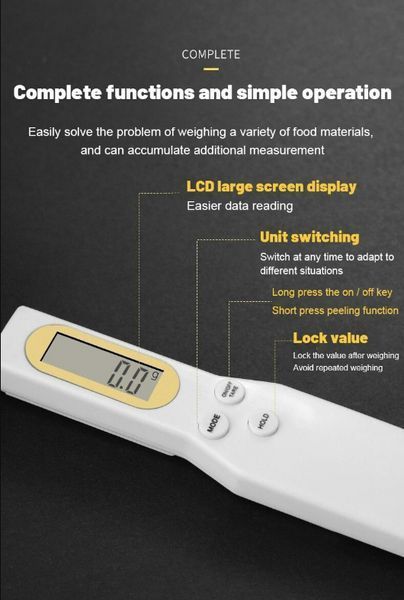 Электронная мерная ложка весы с Lcd экраном Digital Spoon Scale Spoon scales up to 500g (100) VEN0154 фото
