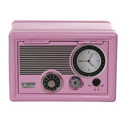 Копилка Сейф металлический детский Metal Safe Radio Радио Розовый TV0100 фото