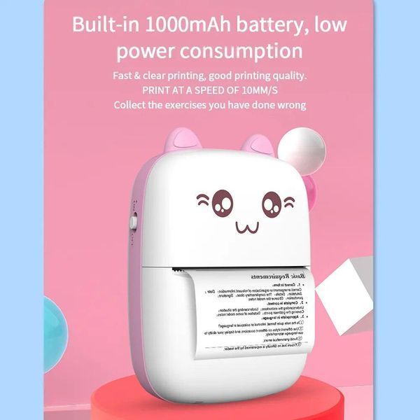 Оптом Портативный термопринтер Mini Printer Blue мини принтер для смартфона с Bluetooth, для печати (50) VEN0391 фото