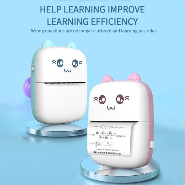 Оптом Портативный термопринтер Mini Printer Blue мини принтер для смартфона с Bluetooth, для печати (50) VEN0391 фото