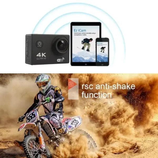 Спортивная видео экшн-камера Sport Action Camera WiFi 4K Ultra HD D800 c аквабоксом WI-FI 16 MP (40) VEN0348 фото