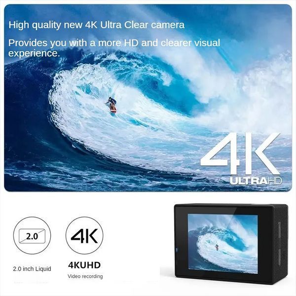 Спортивная видео экшн-камера Sport Action Camera WiFi 4K Ultra HD D800 c аквабоксом WI-FI 16 MP (40) VEN0348 фото