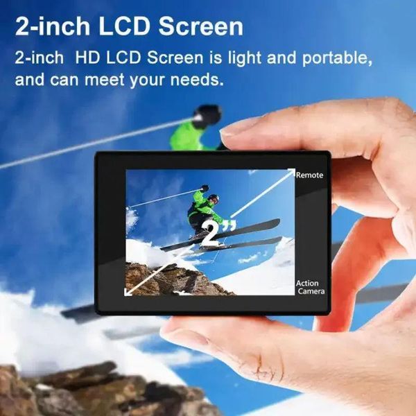 Спортивная видео экшн-камера Sport Action Camera WiFi 4K Ultra HD D800 c аквабоксом WI-FI 16 MP (40) VEN0348 фото