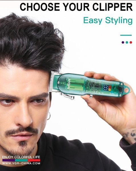 Профессиональная машинка для стрижки VGR Professional Clipper Transparent Green V-660 (20) VEN660 фото
