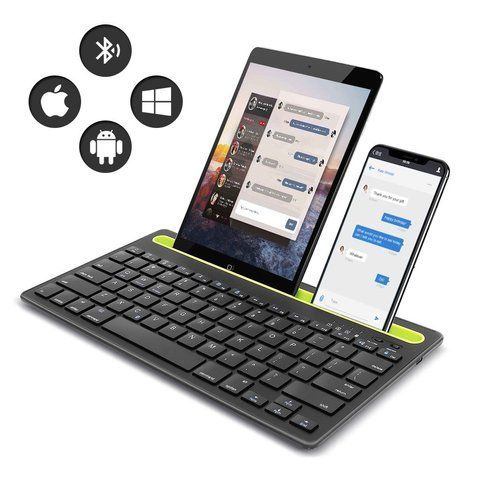 Бездротова двоконтактна Bluetooth-клавіатура Sandy Gforse Multi-Device Keyboard BK 230 Black VEN0328 фото