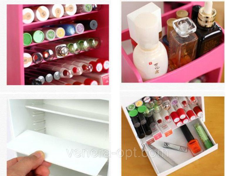 Компактный Органайзер для Хранения Косметики Cosmake Lipstick & Nail Polish Organizer 328 фото