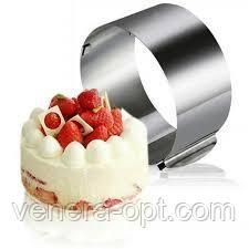 Розсувне кільце для торта (форма для випічки) Cake Ring 16-30 см VEN0341 фото