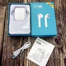 Bluetooth-Навушники i11 TWS сенсорні! TV79 фото