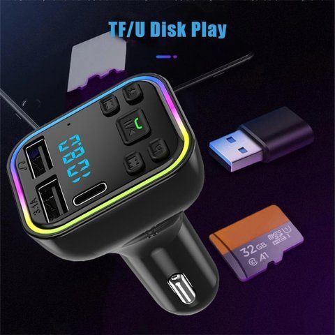 Модулятор FM,2 USB,1-Type C Car Fm player G39 VEN142 фото
