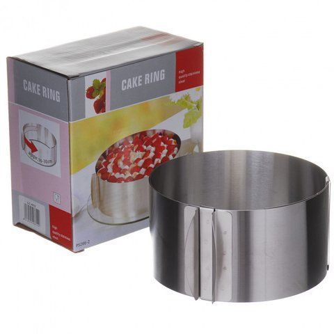 Розсувне кільце для торта (форма для випічки) Cake Ring 16-30 см VEN0341 фото
