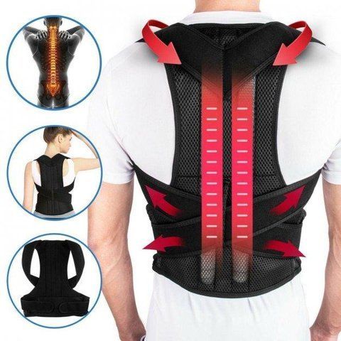 Грудопоясничний корсет коректор правильної постави Back Pain Need Help Чорний для спини від сутулості (100) VEN95 фото