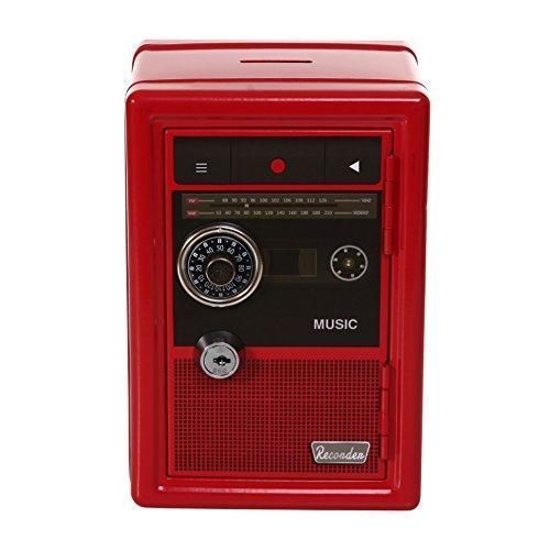 Скарбничка Металева Ретро Сейф Червоний Metal Safe Radio Радіо TV0100 фото