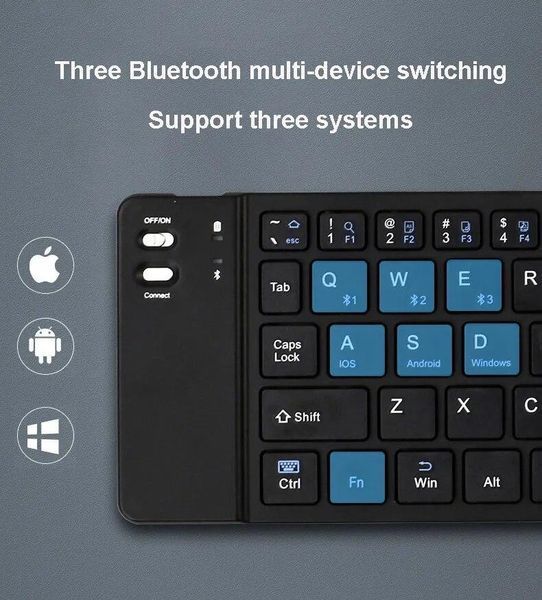 Мини-складная Bluetooth-совместимая клавиатура для iPad, Android, Windows, iOS, телефона, планшета,TV (100) VEN0329 фото
